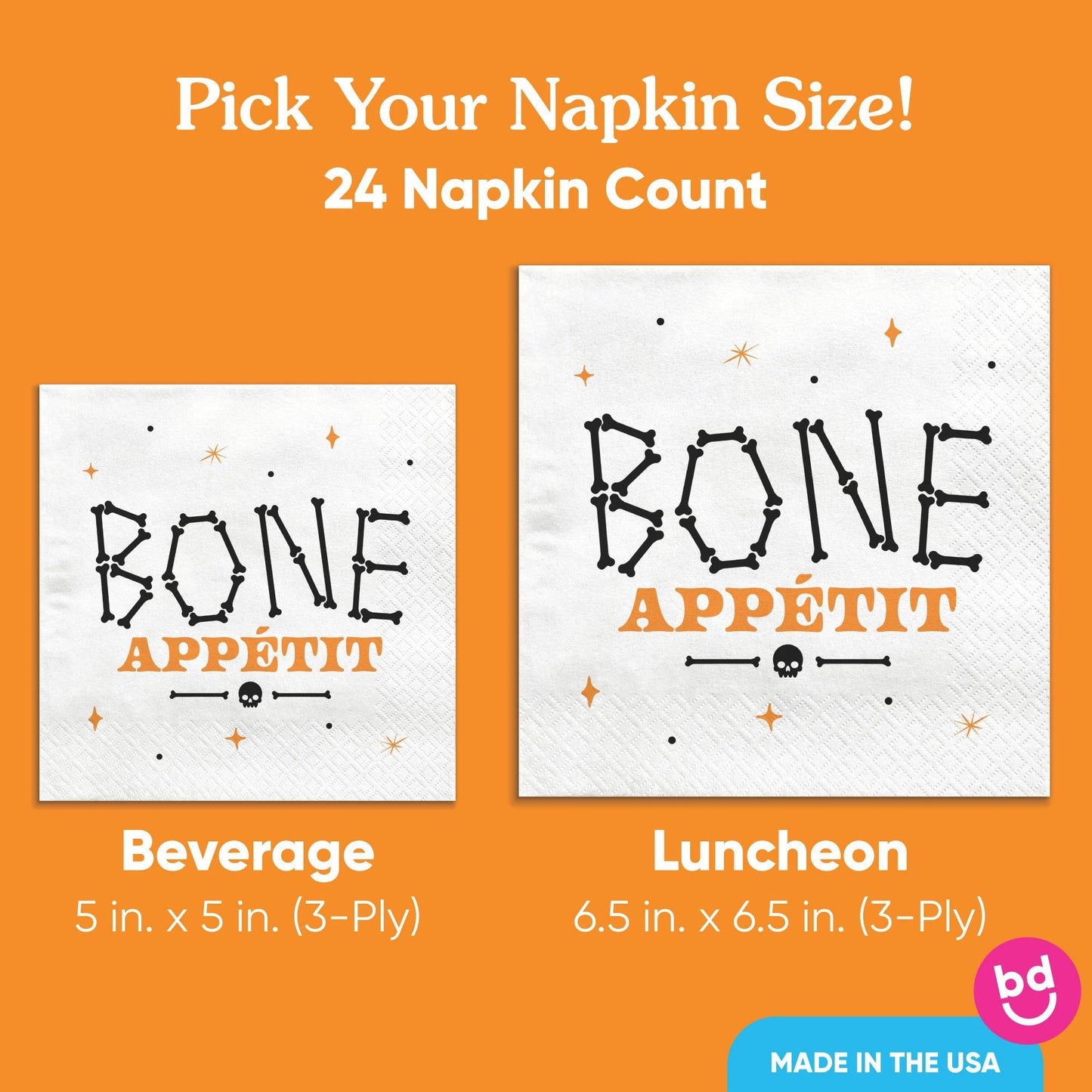 Napkins - Bone Appetit - 24 Ct