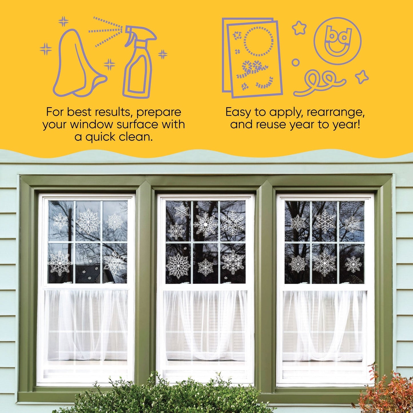 Snowflakes Window Clings