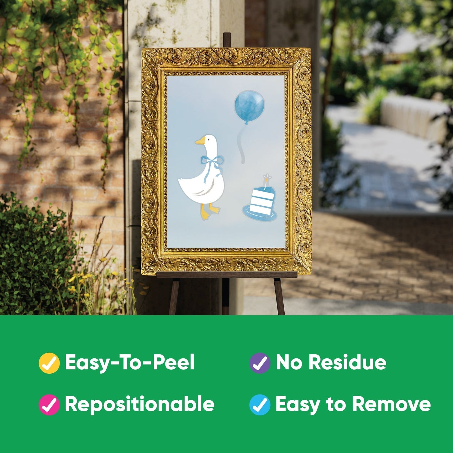Blue One Silly Goose Backdrop Decals