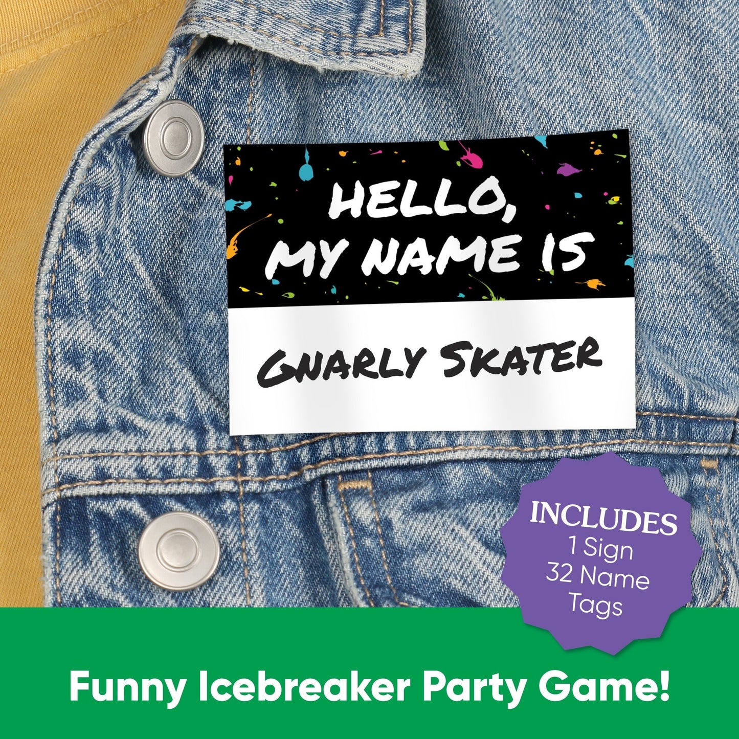 80s Retro What's Your Name Party Game