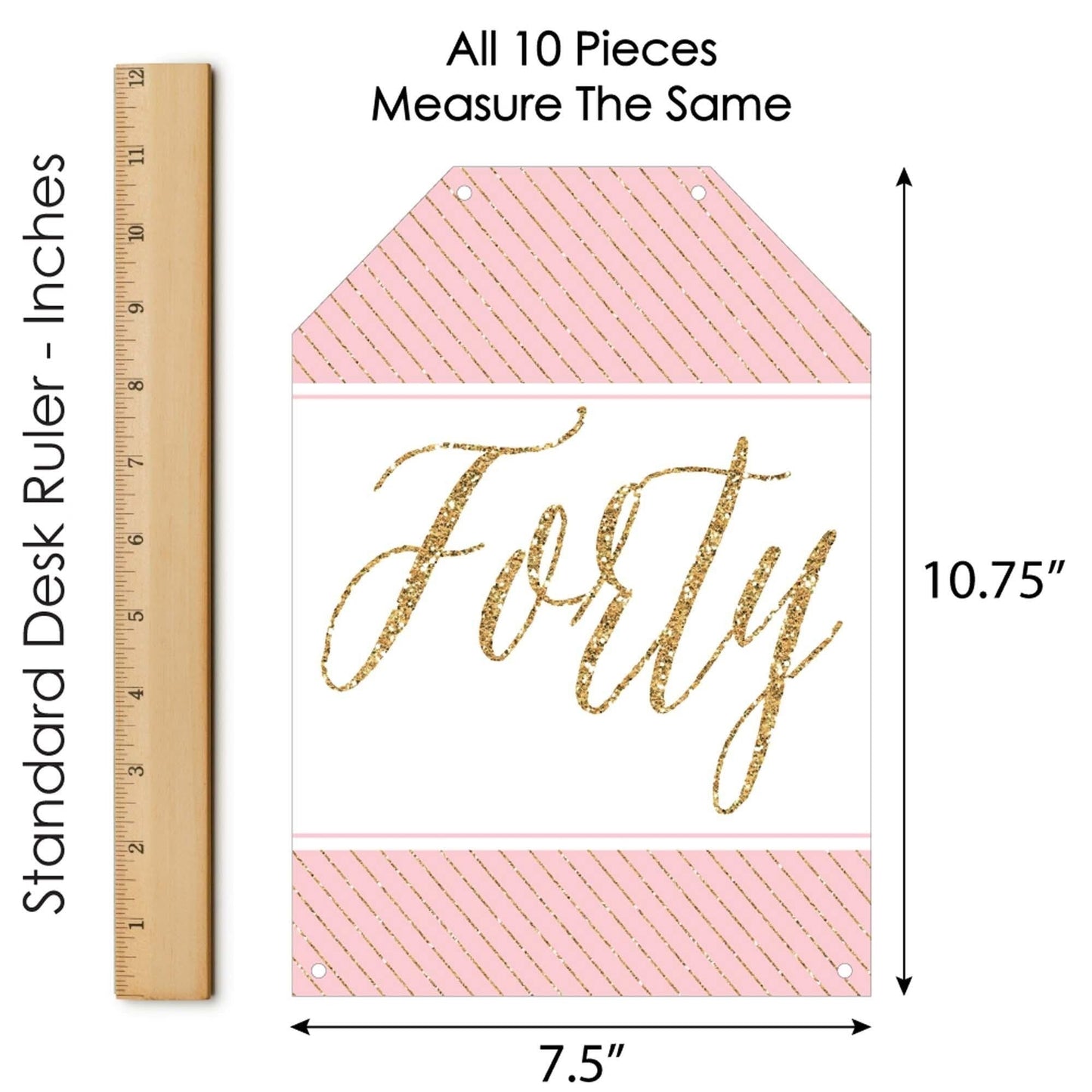Chic 40th Birthday Indoor Door Decor