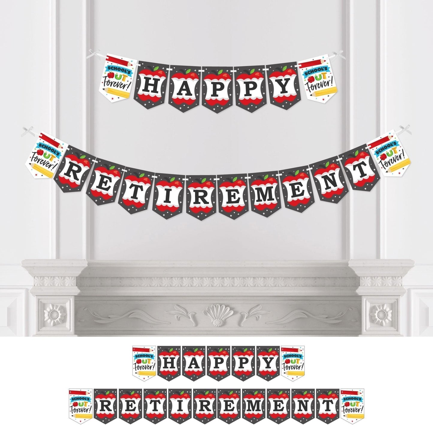 Teacher Retirement - Happy Retirement Party Bunting Banner - Party Decorations - Happy Retirement