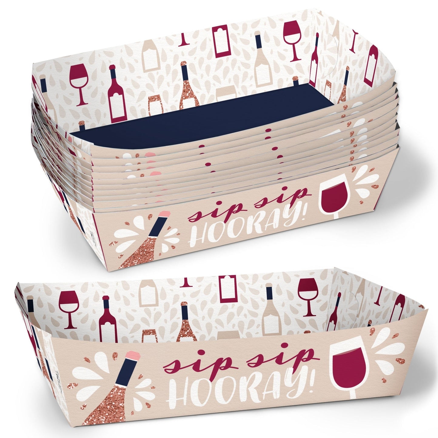 But First, Wine Party Paper Food Trays - 12 Ct