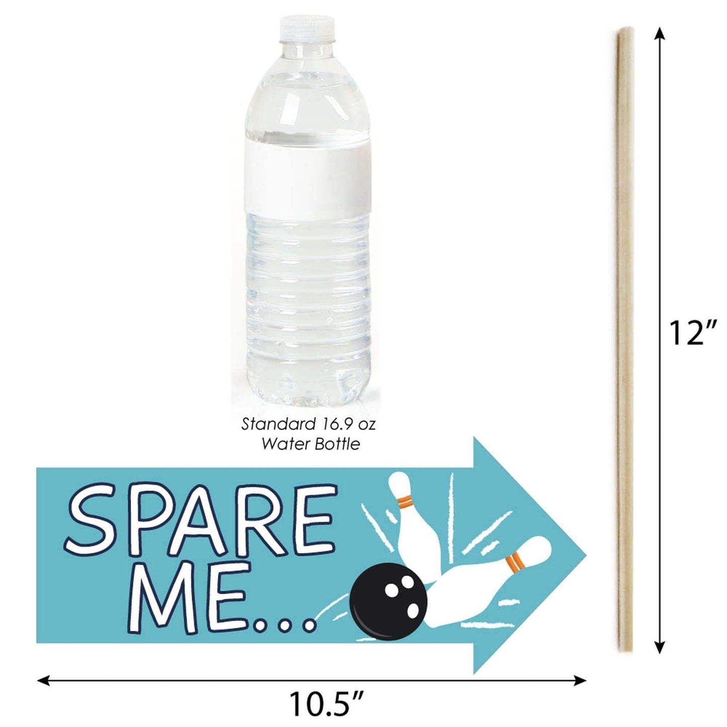 Funny Strike Up the Fun - Bowling - 10 Piece Baby Shower or Birthday Party Photo Booth Props Kit
