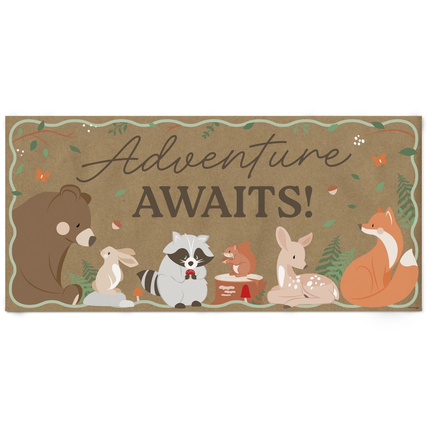 Woodland Animals Kraft Banner