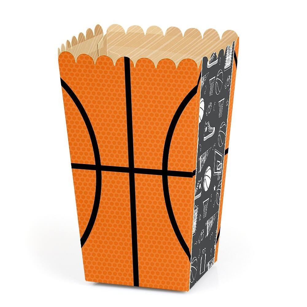 Nothin' but Net - Basketball - Baby Shower or Birthday Party Favor Popcorn Treat Boxes - Set of 12