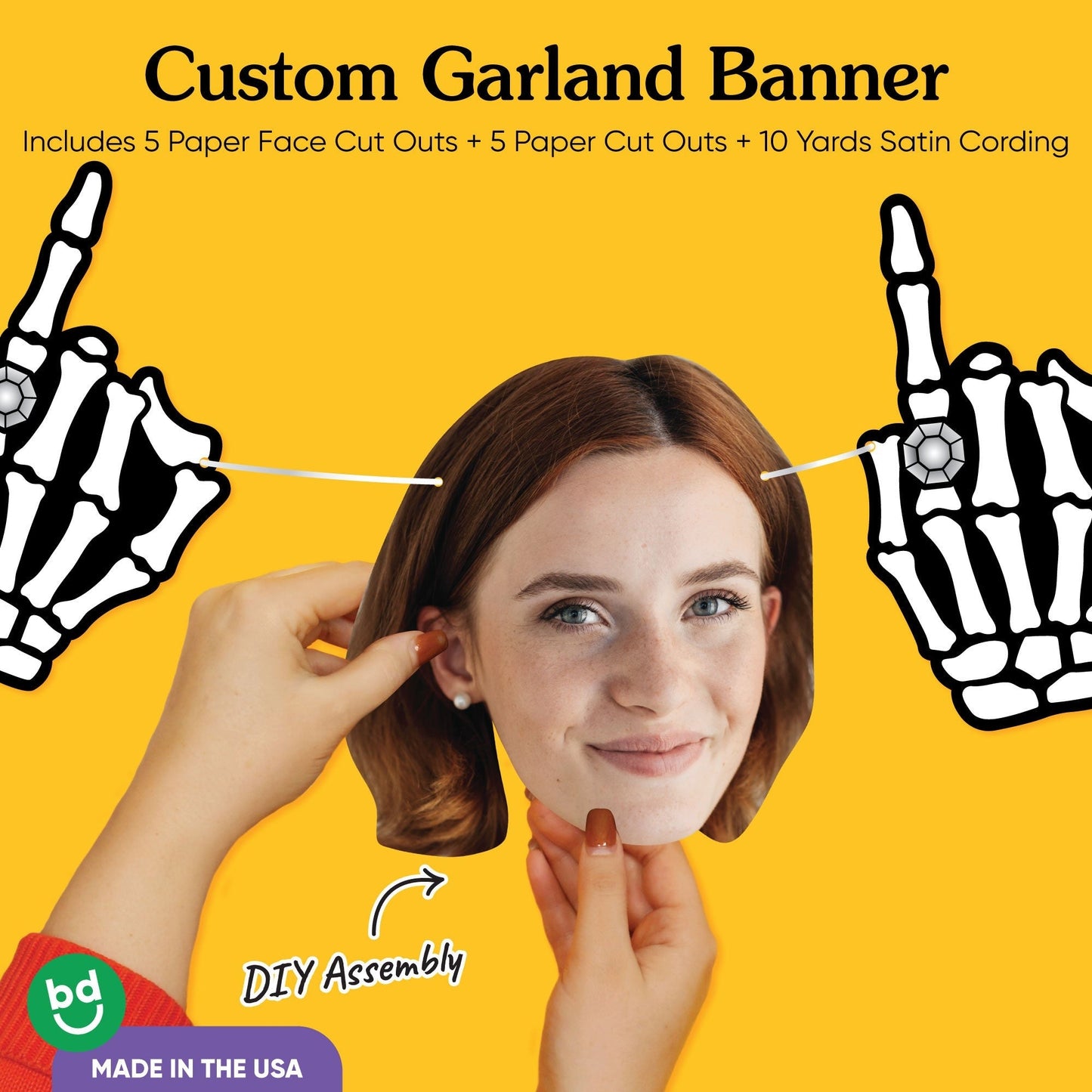 Custom Face Garland Banner - Til Death Do Us Party