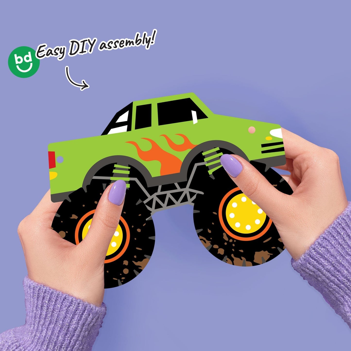 Monster Truck Garland Banner - 15 Pc