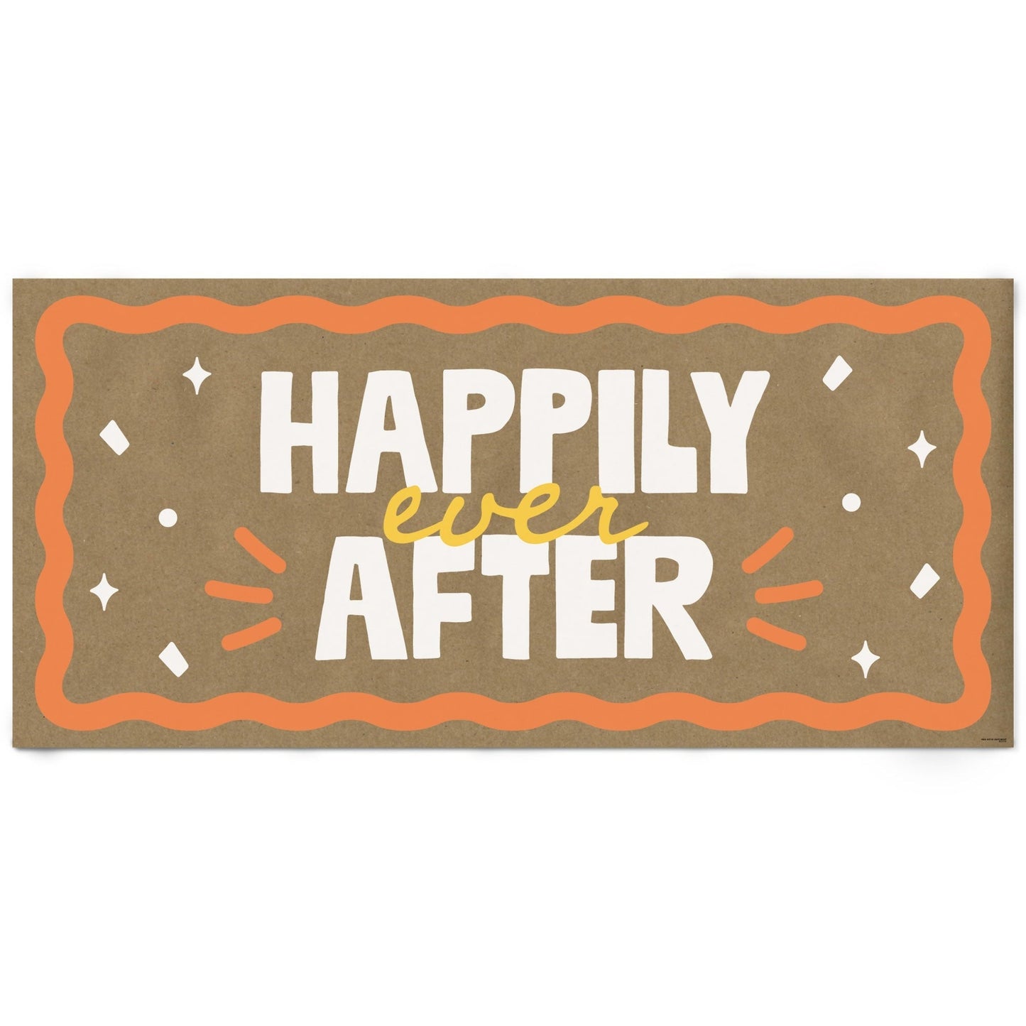 Wavy Bridal Kraft Banner