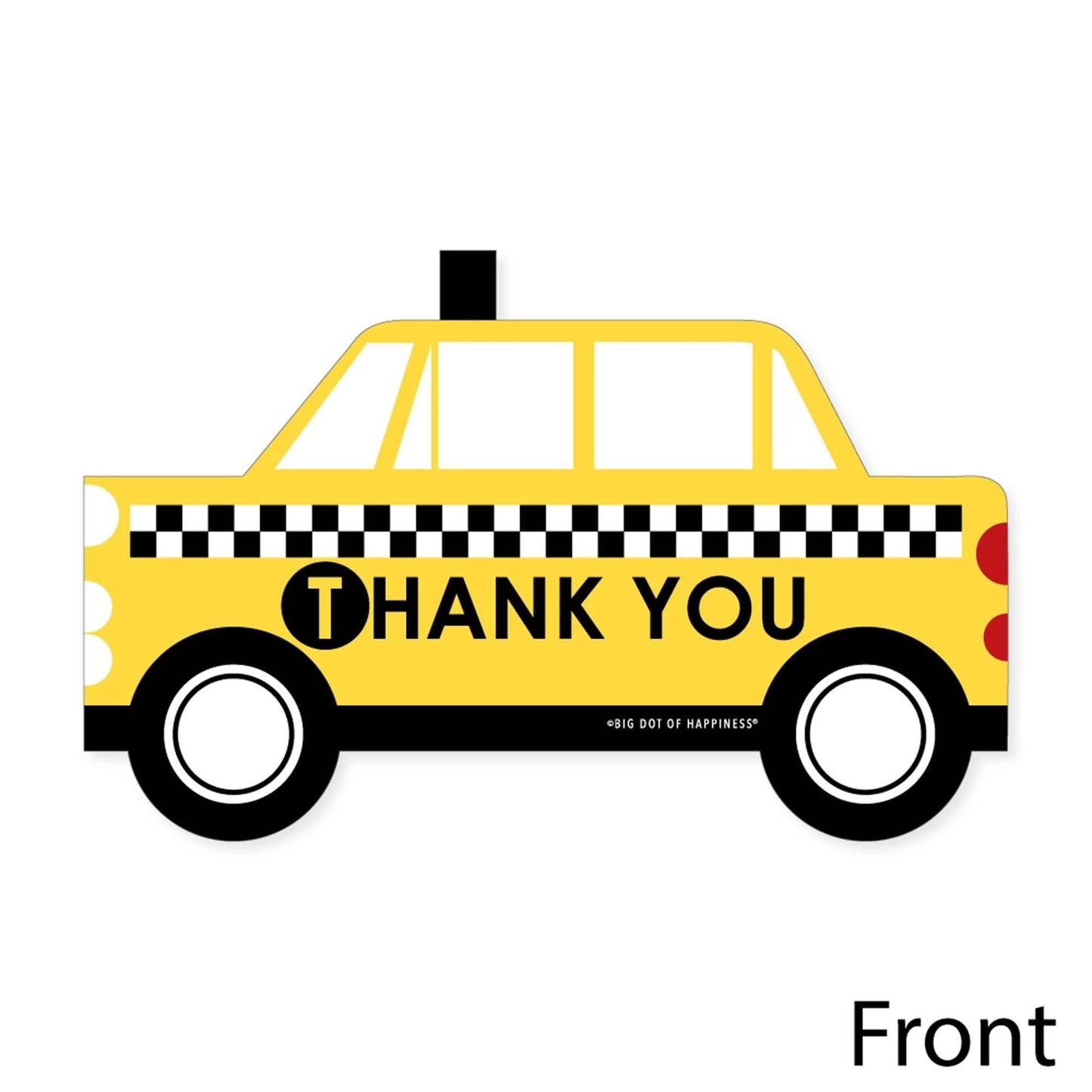 NYC Cityscape - Shaped Thank You Cards - New York City Party Thank You Note Cards with Envelopes - Set of 12