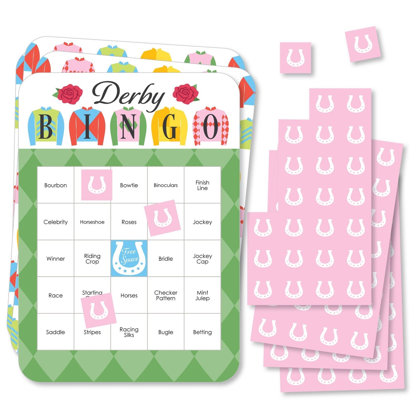 Derby Horse Race Bingo Game - 18 Ct