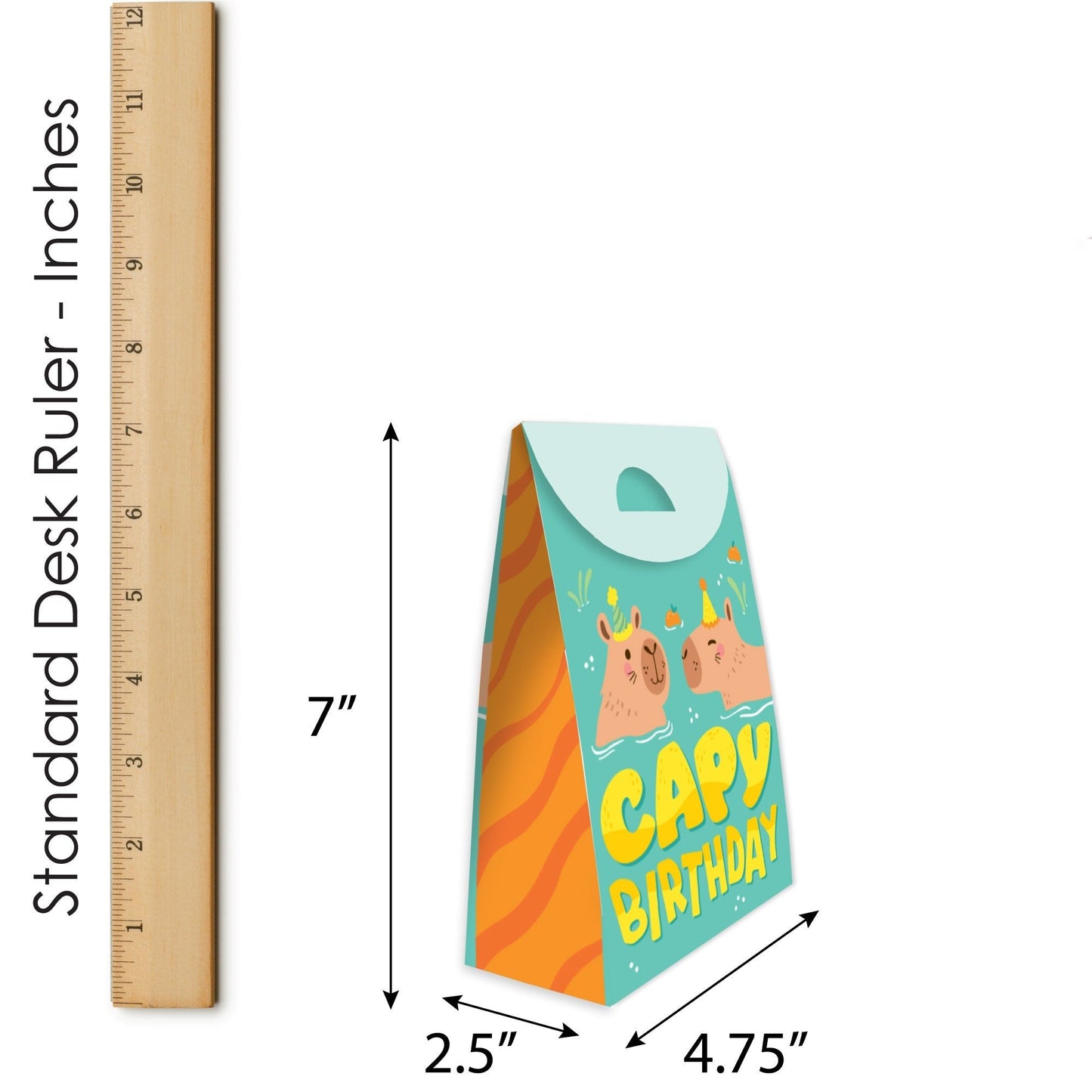 Capy Birthday - Capybara Gift Favor Bags - Party Goodie Boxes - Set of 12