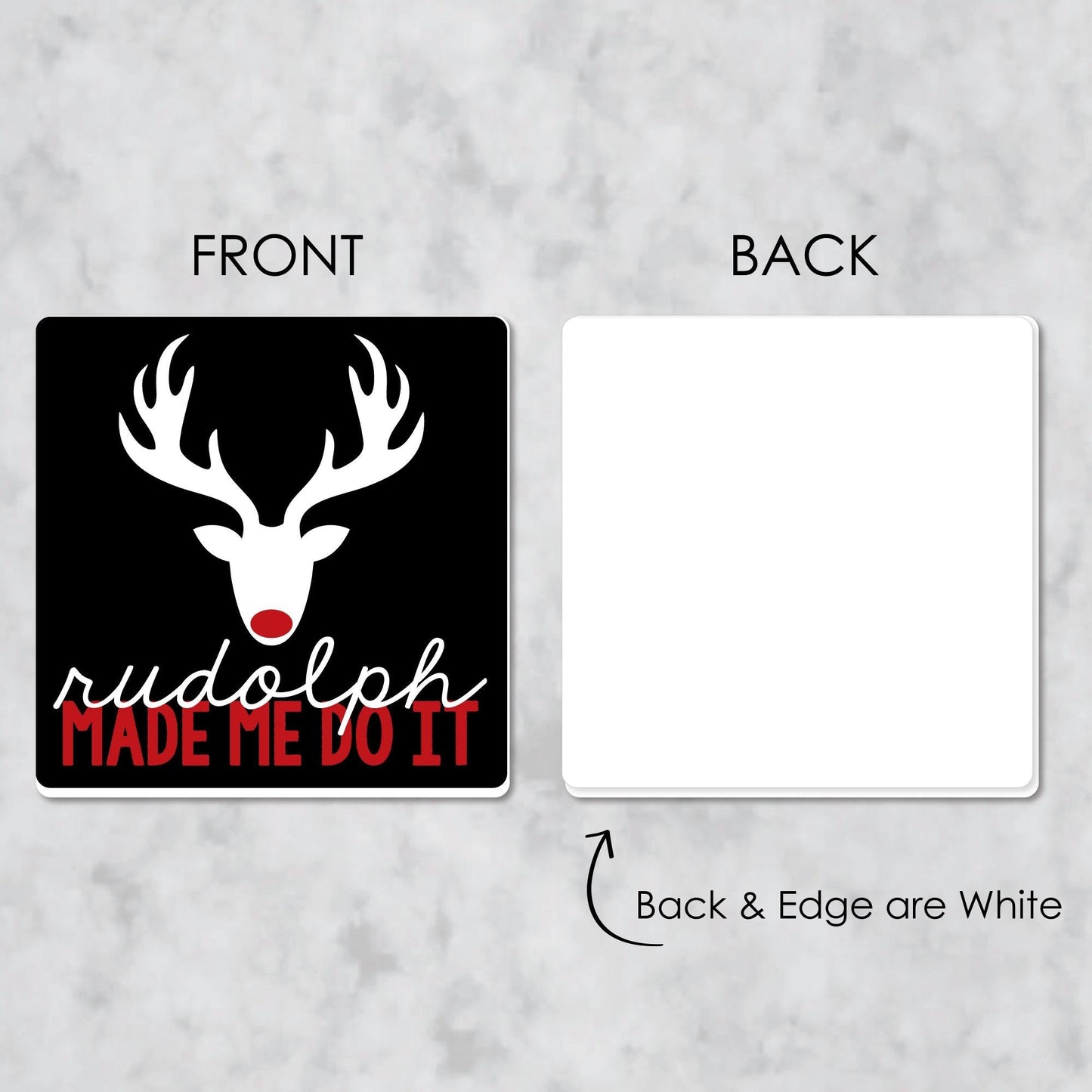 Prancing Plaid - Funny Reindeer Holiday and Christmas Party Decorations - Drink Coasters - Set of 6