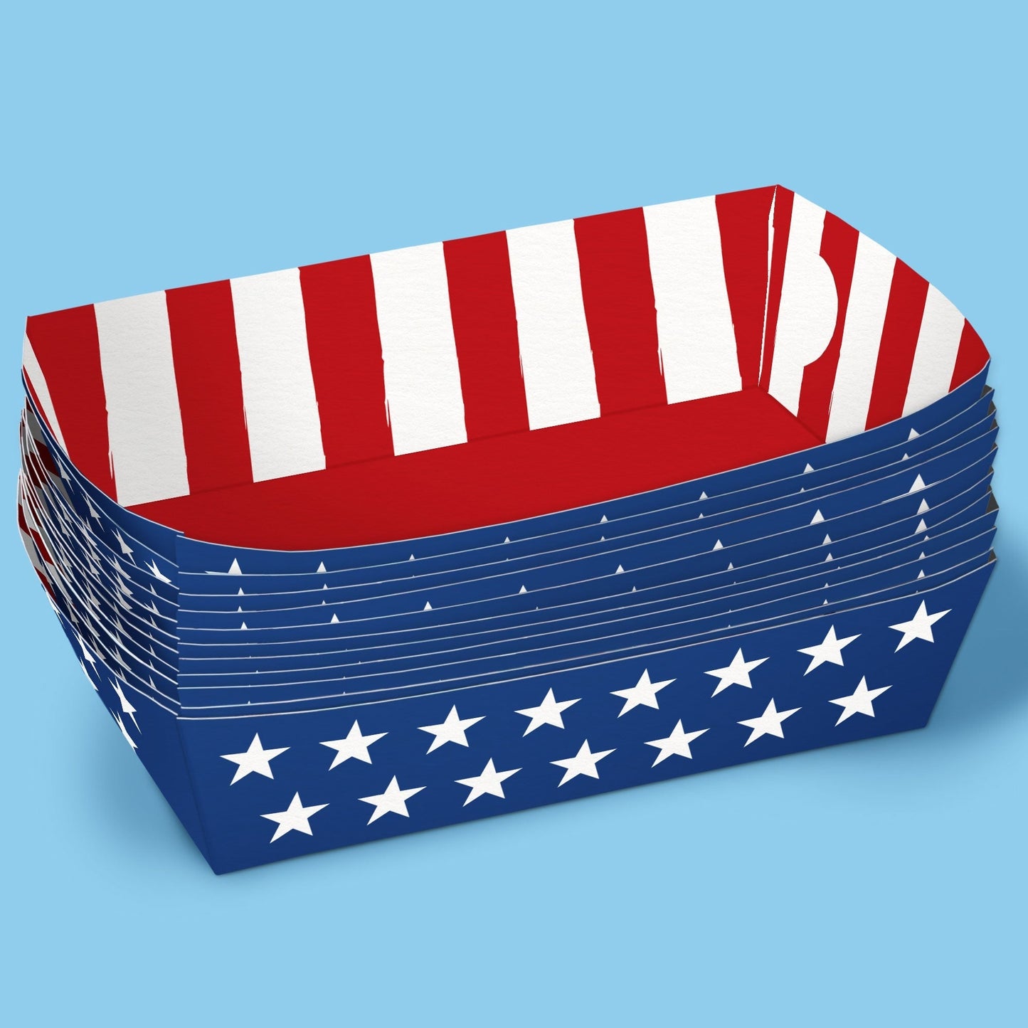 Stars & Stripes Paper Food Trays