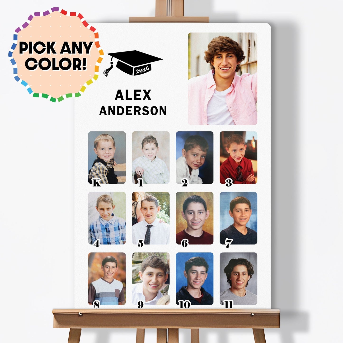 Custom Photo Graduation Photo Collage Sign