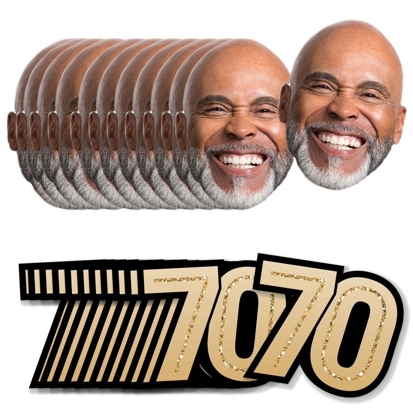 Custom Photo 70th Birthday Cut-Outs - 24 Ct