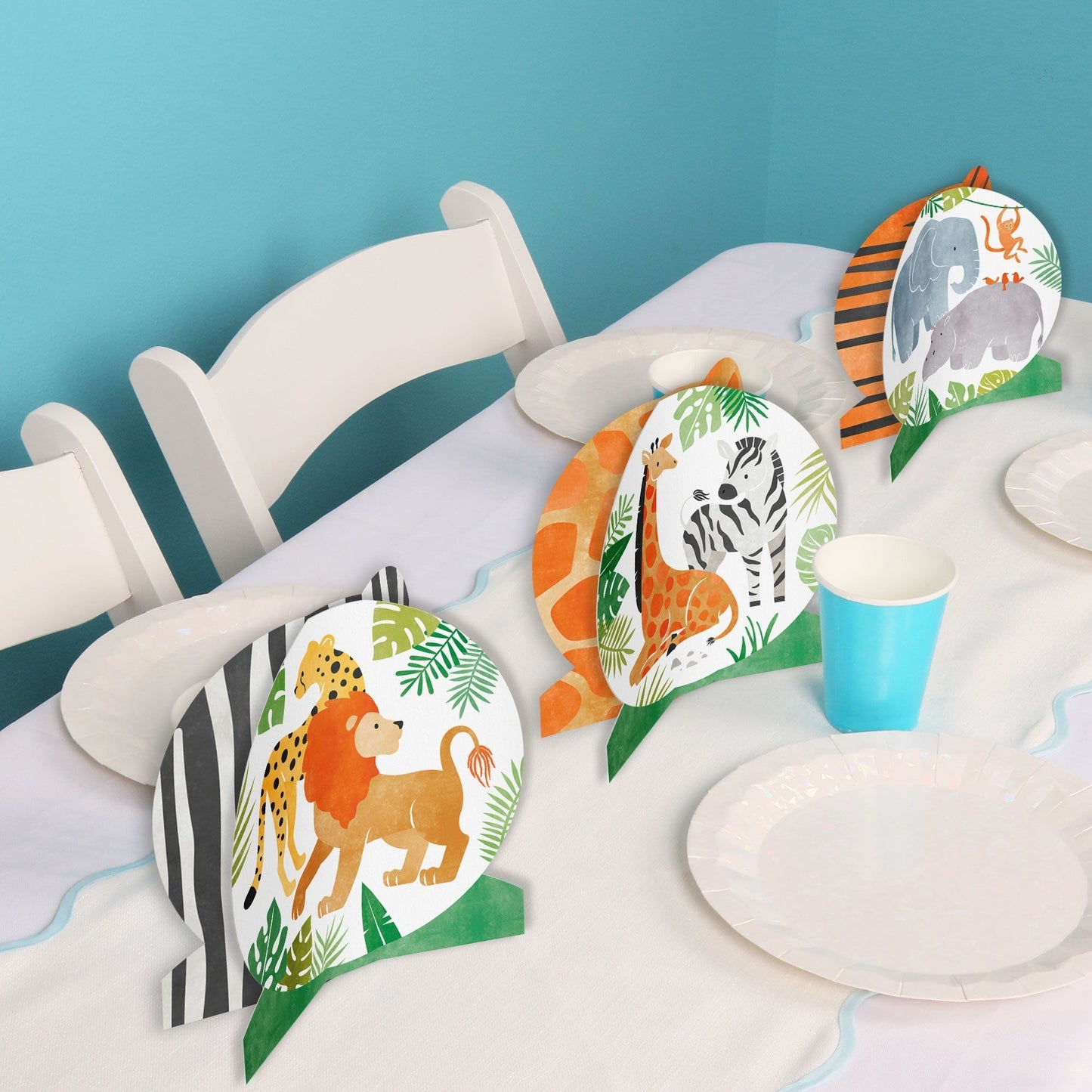 Safari Animals 3D Centerpieces - 8 Ct