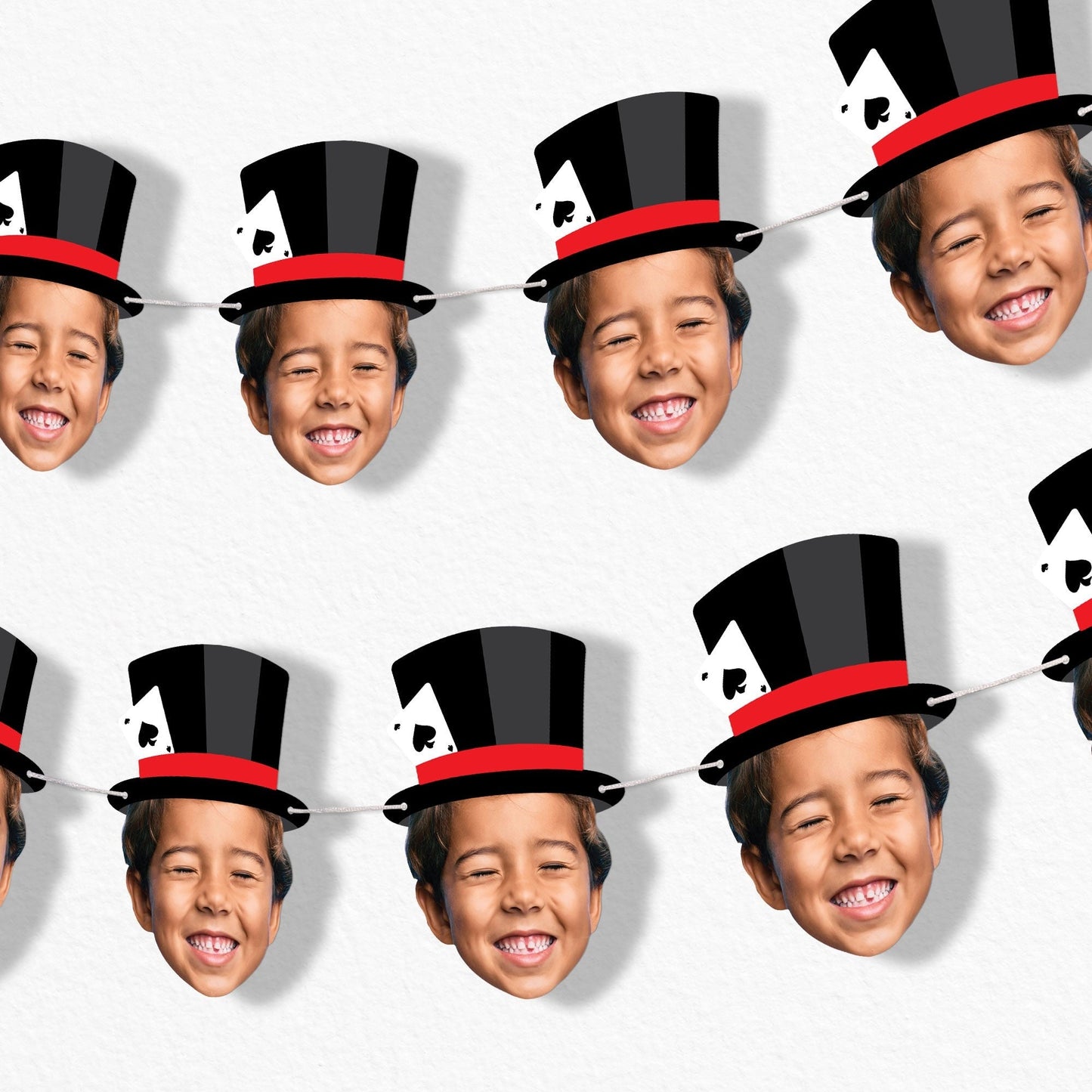 Custom Face Magic Show Garland Banner