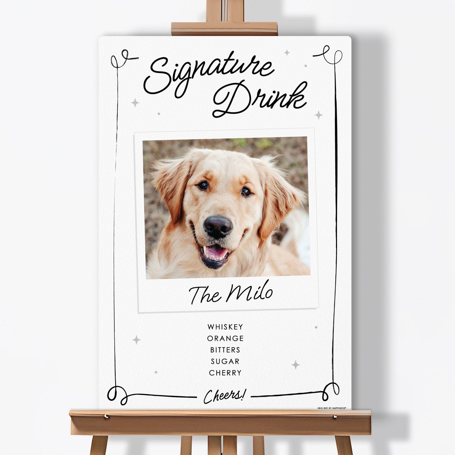 Personalized Photo Signature Drink Wedding Sign (Select Your Size)