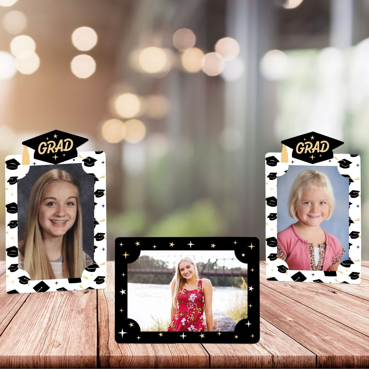 Goodbye High School, Hello College - Graduation Party 4x6 Picture Display - Paper Photo Frames - Set of 12