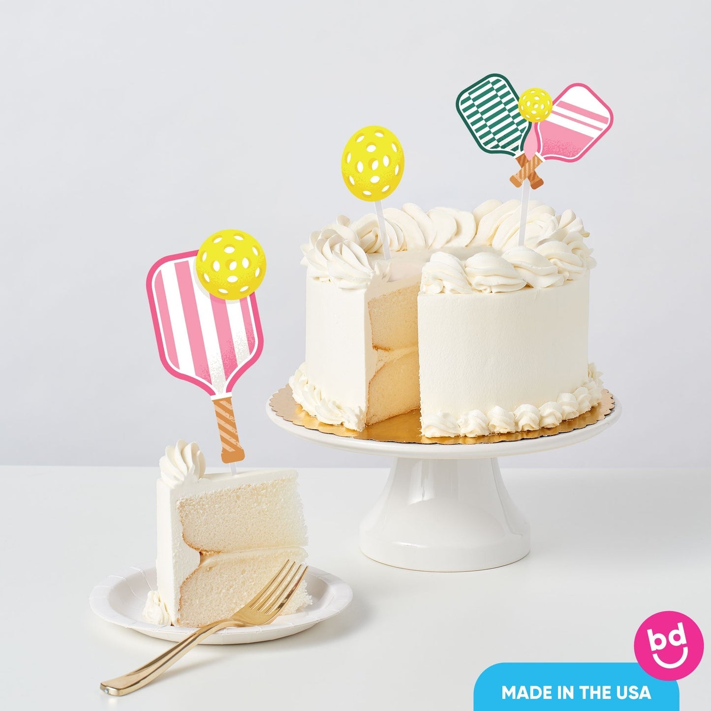 Pickleball Cake Topper - 3 Pc