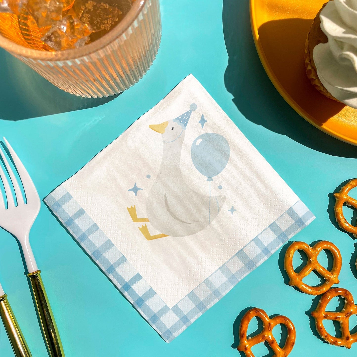 Napkins - One Silly Goose Blue - 24 Ct