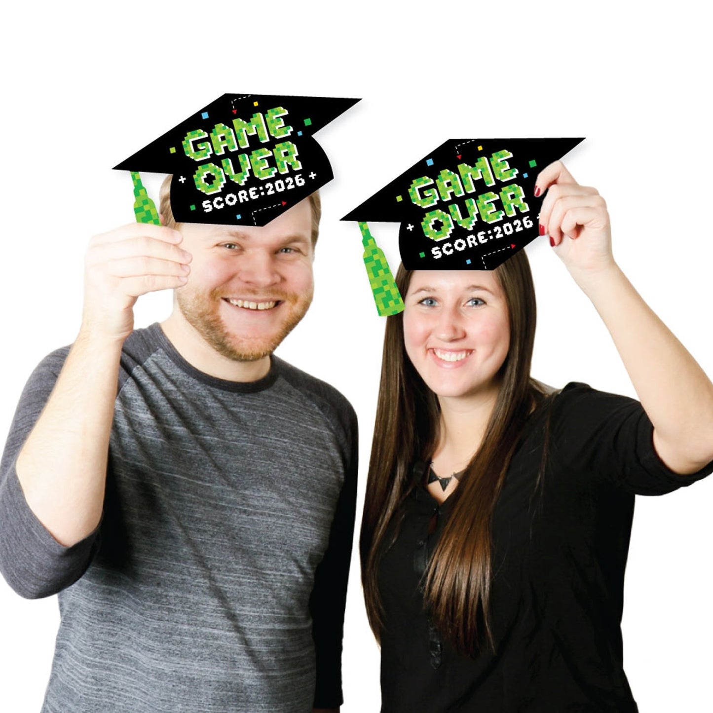 Game Over - Grad Cap Decorations DIY Video Game Graduation Large Party Essentials - Set of 20
