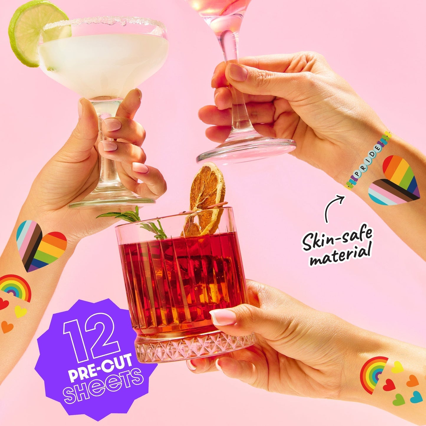 Pride Temporary Tattoos - 96 Ct