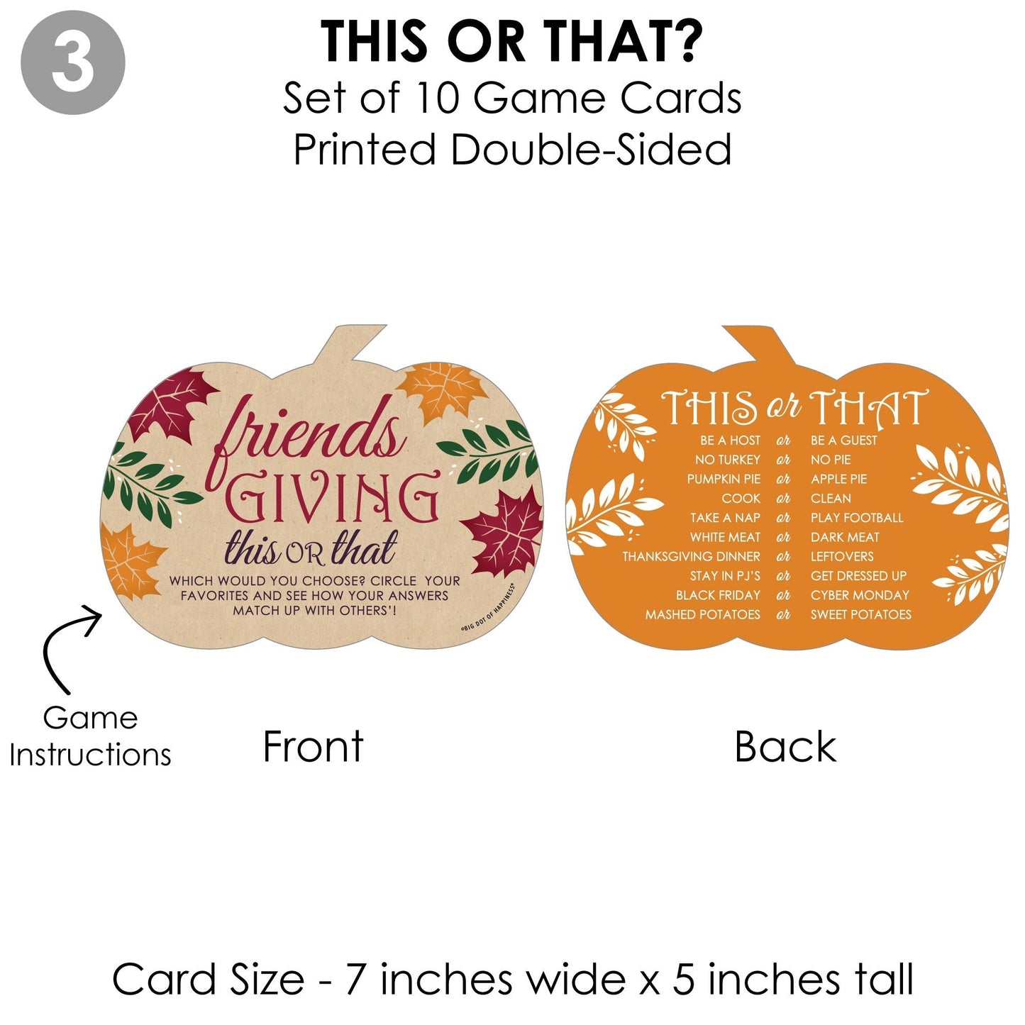 Friends Thanksgiving Feast - 4 Friendsgiving Party Games - 10 Cards Each - Gamerific Bundle