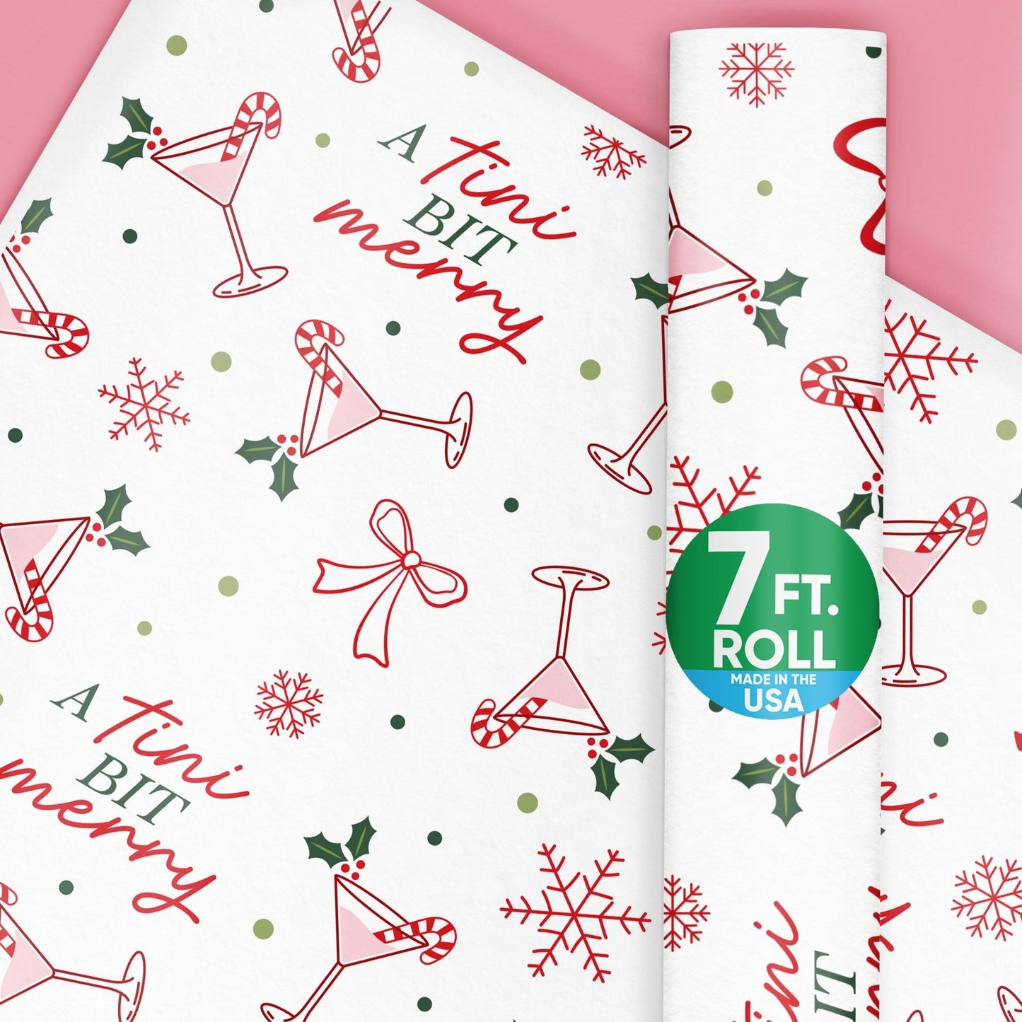 A Tini Bit Merry Martini - Wrapping Paper