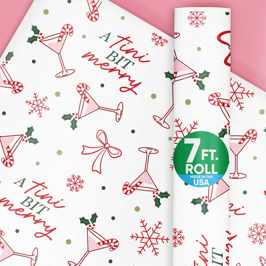 A Tini Bit Merry Martini - Wrapping Paper