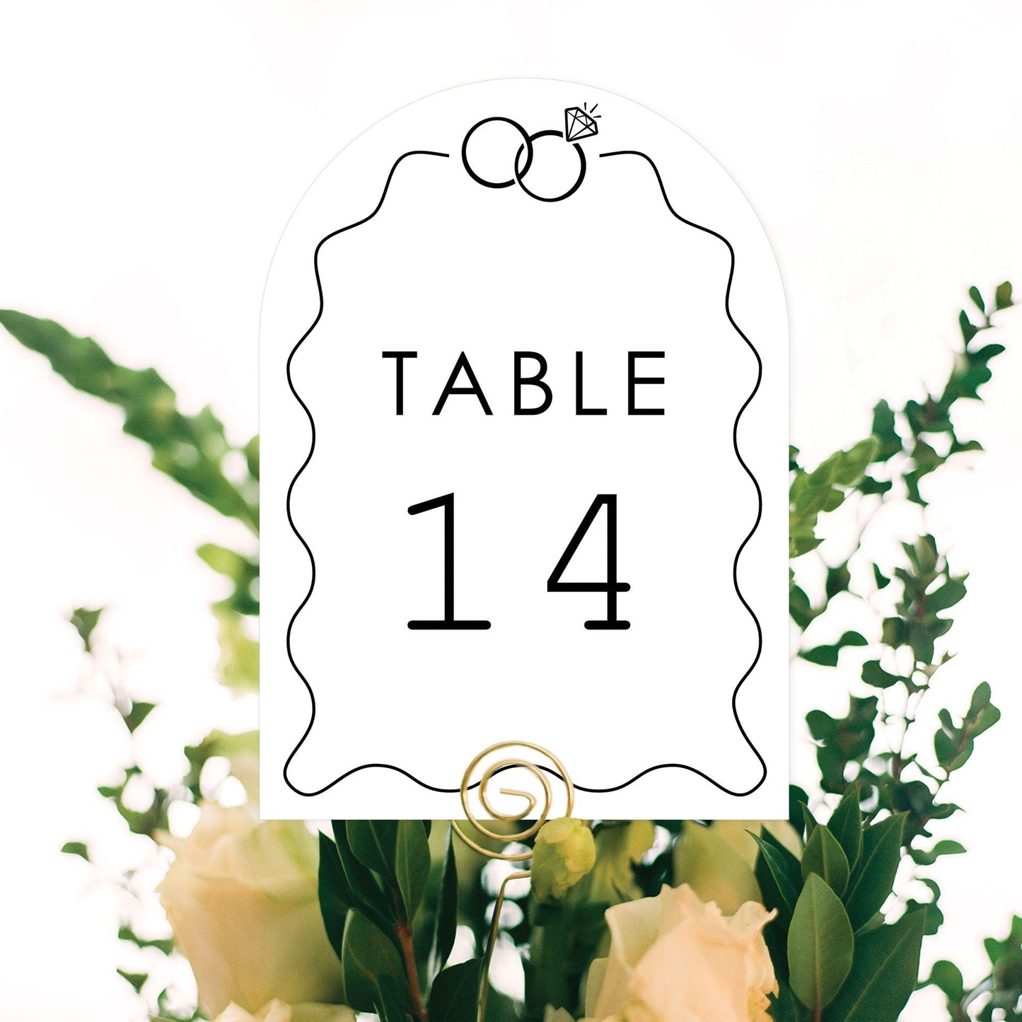 Wedding Rings Table Numbers - 20 Ct