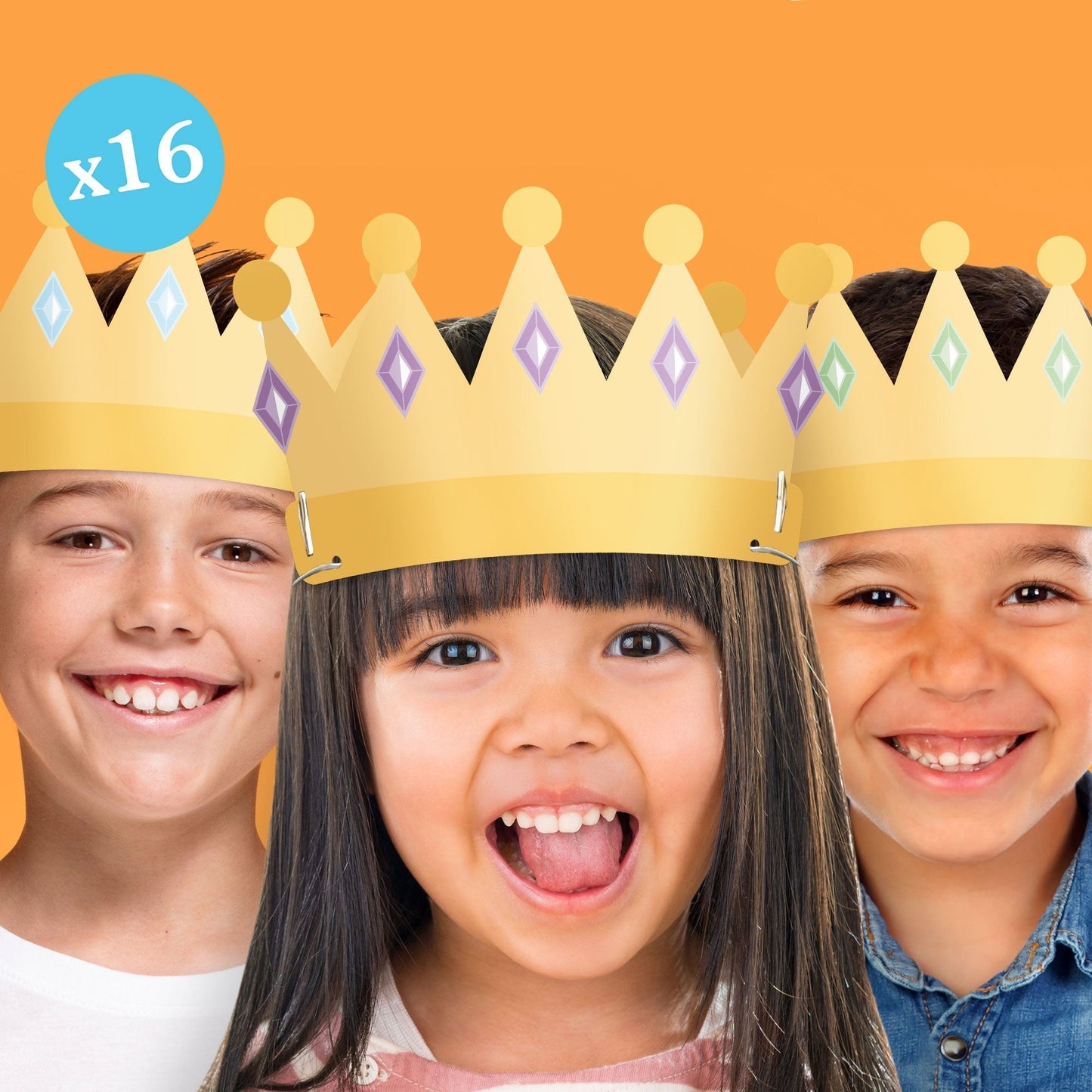 Paper Crown Headbands - 16 Ct