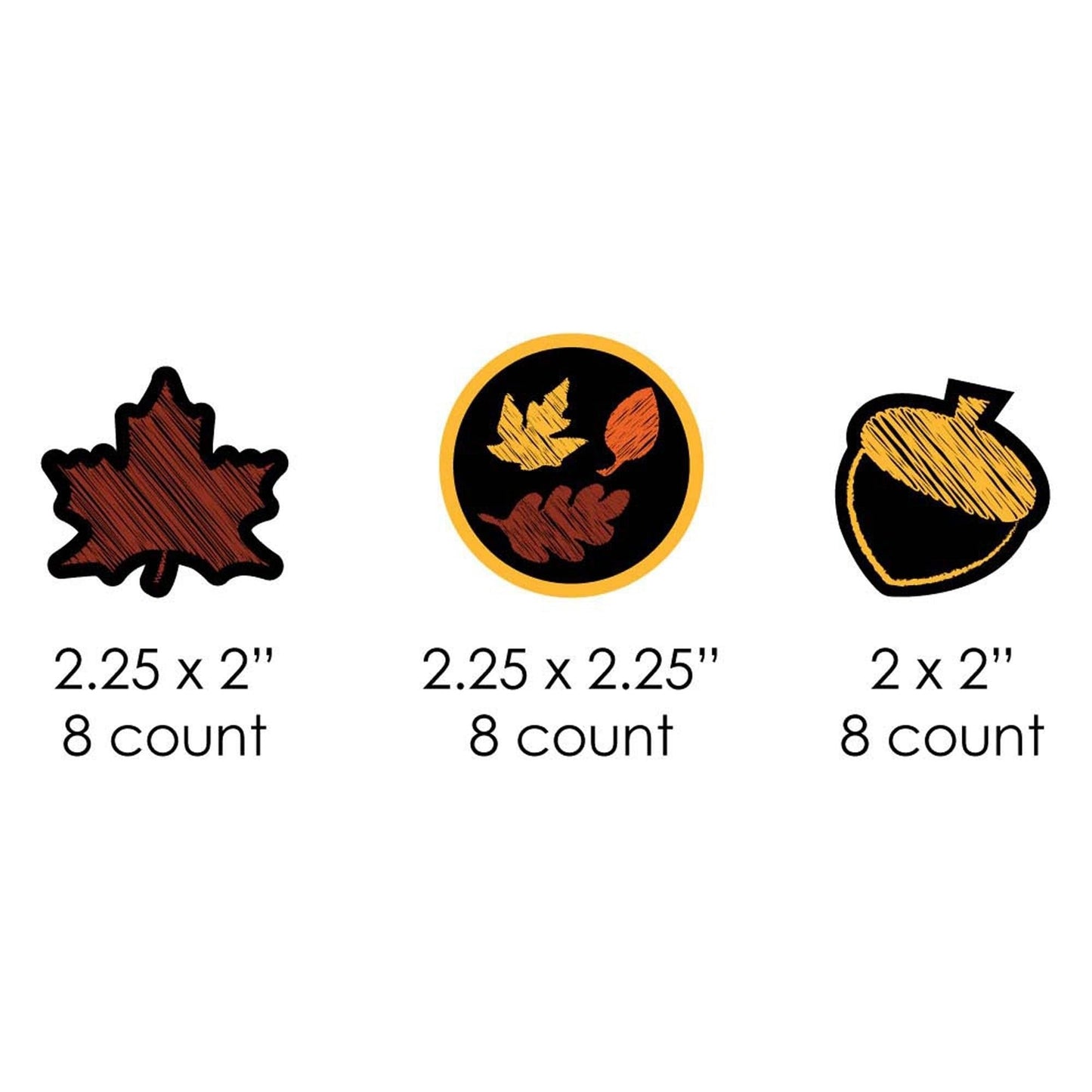 Fall Leaves - DIY Shaped Party Paper Cut-Outs - 24 ct