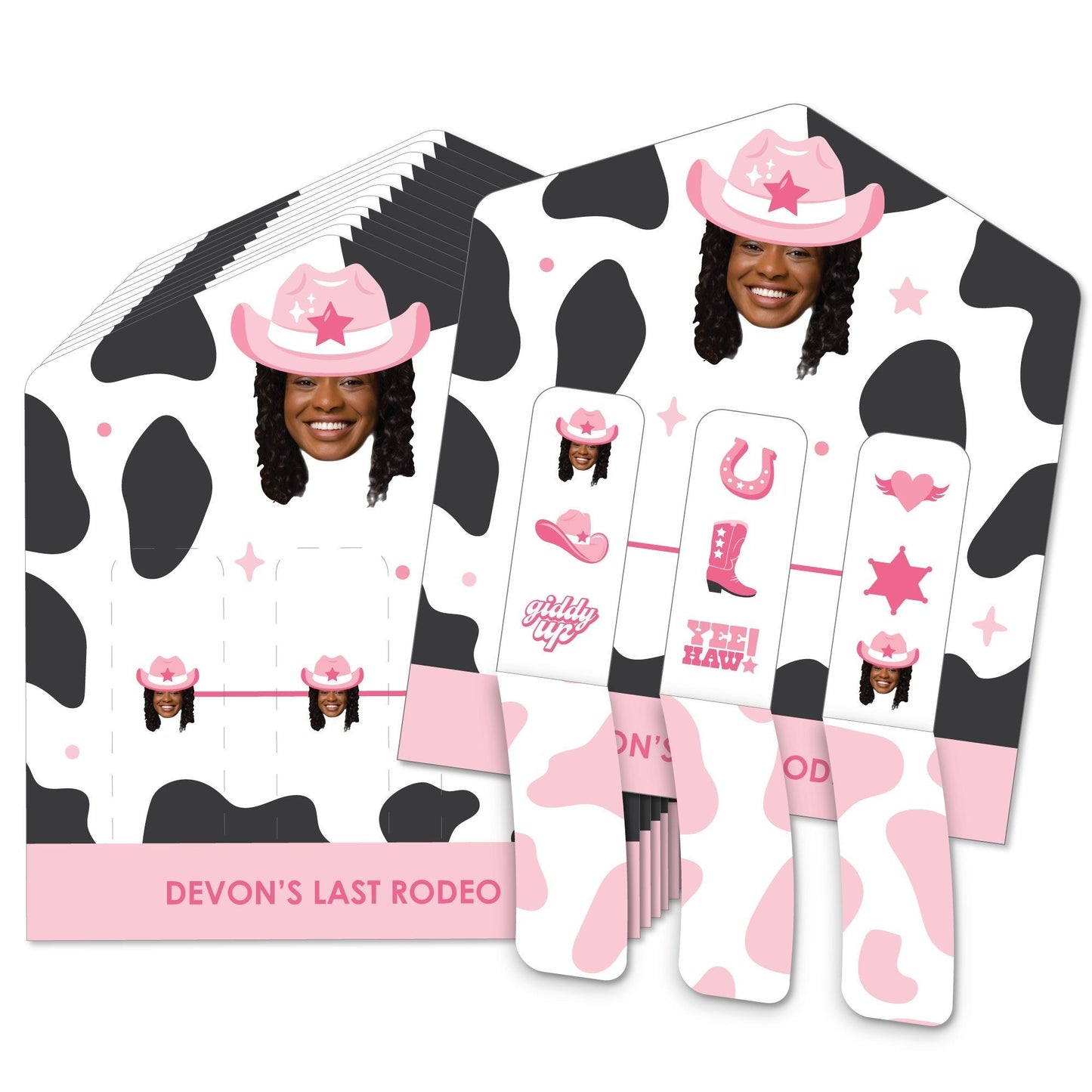 Custom Face Rodeo Cowgirl Pull Tab Game