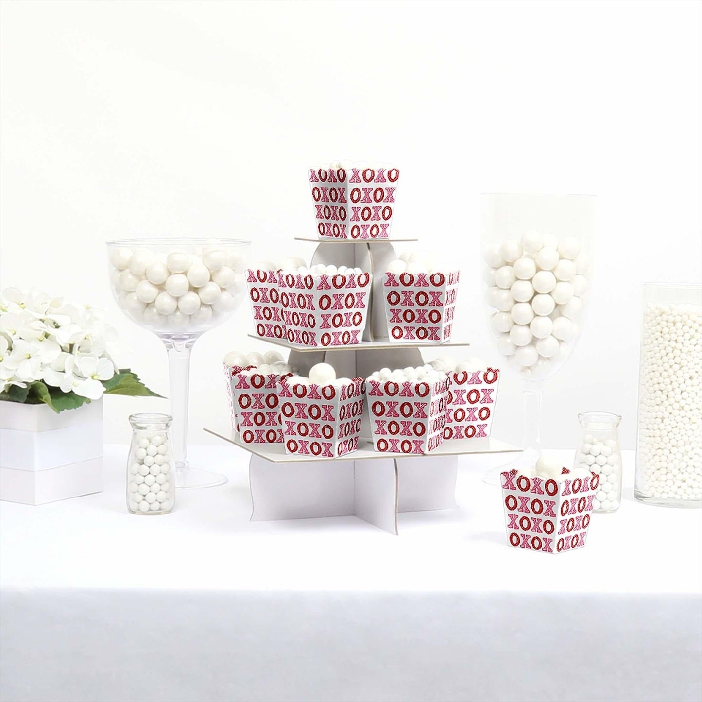 Conversation Hearts - Party Mini Favor Boxes - Valentine's Day Treat Candy Boxes - Set of 12