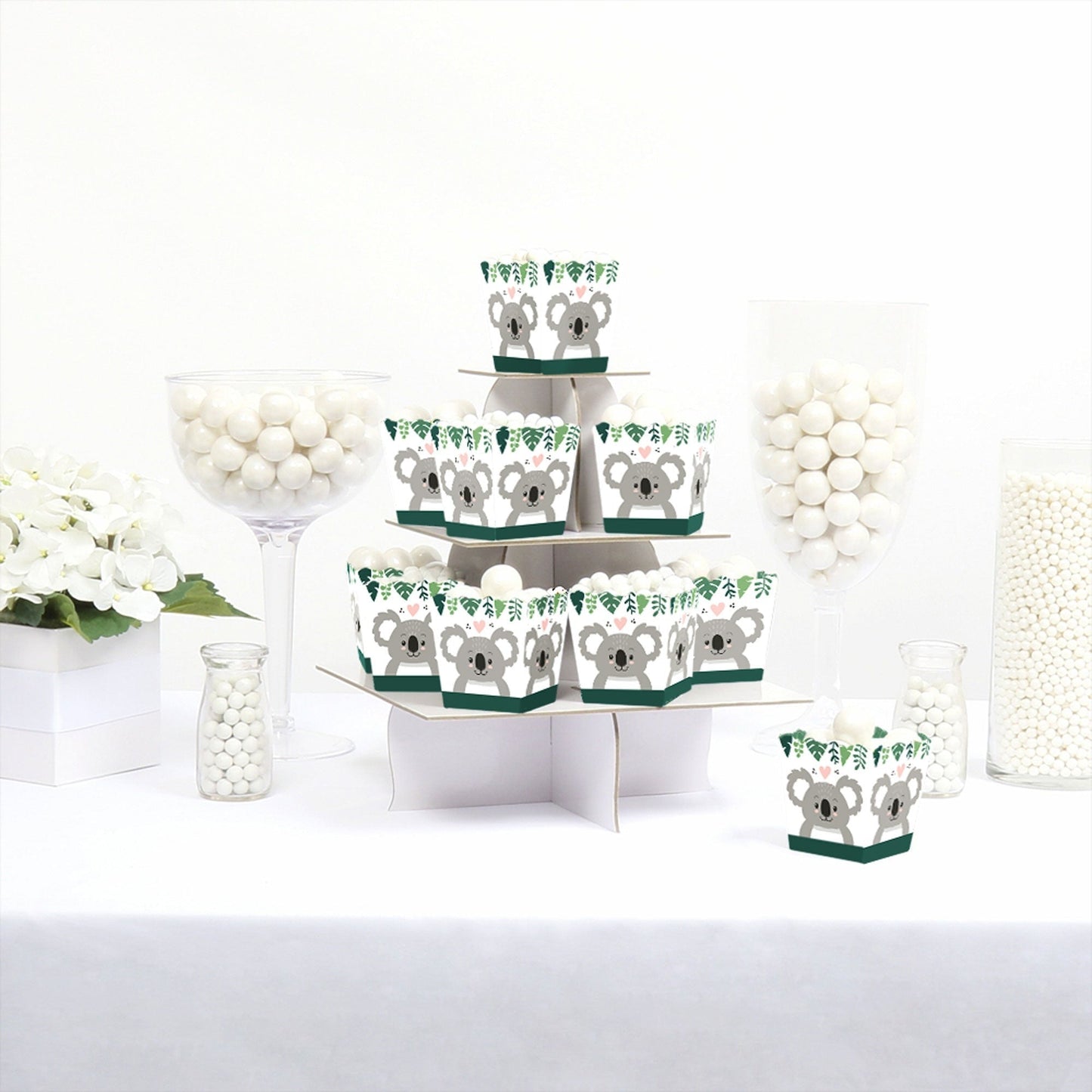Koala Cutie - Party Mini Favor Boxes - Bear Birthday Party and Baby Shower Treat Candy Boxes - Set of 12
