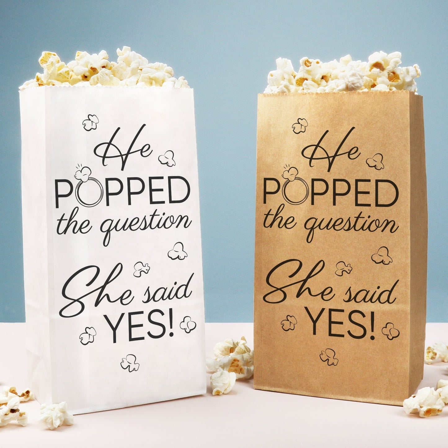Popcorn Bags - He Popped The Question - 25 Ct