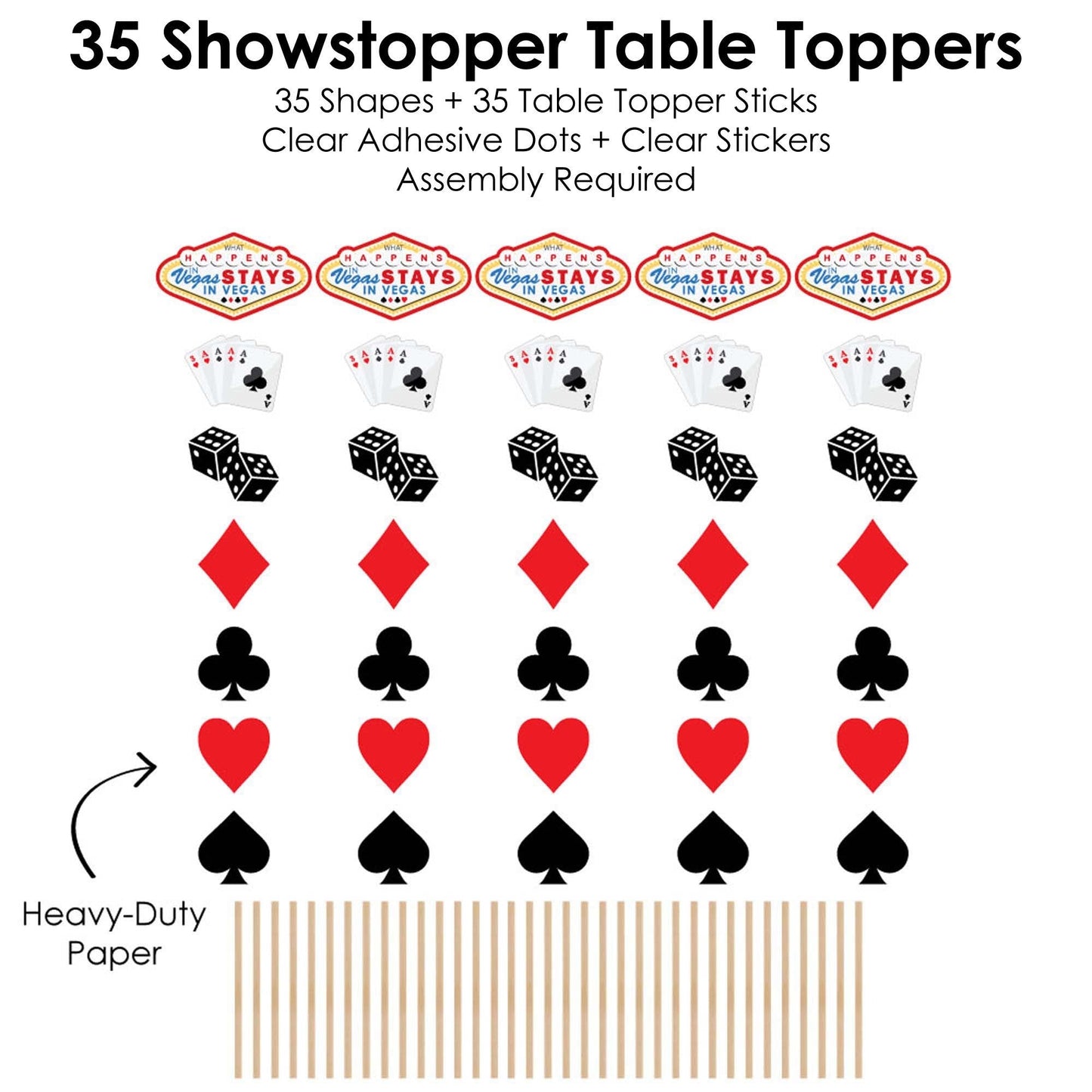 Las Vegas Showstopper Table Toppers - 35 Pc