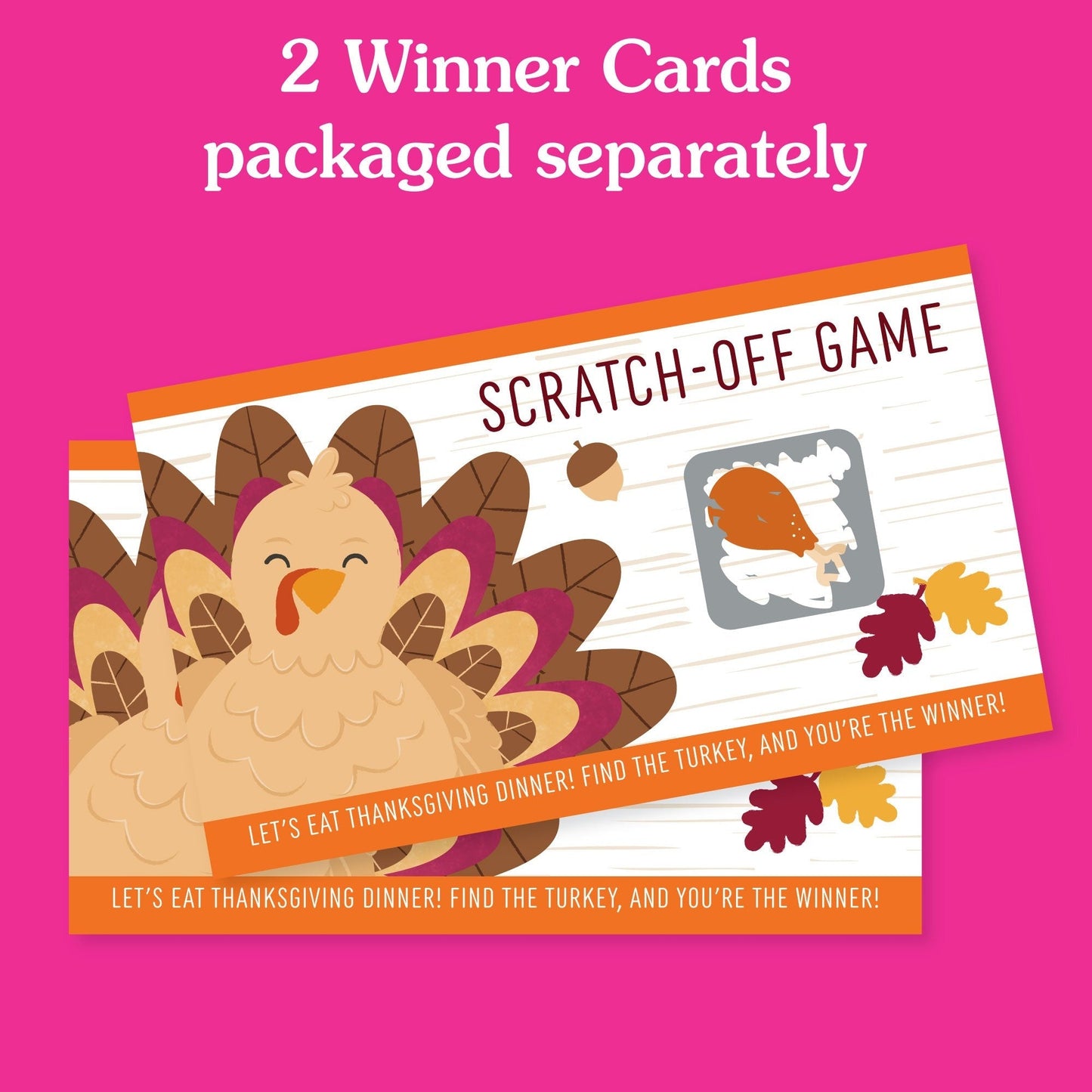 Fall Turkey Scratch Off Cards Game - 22 Ct