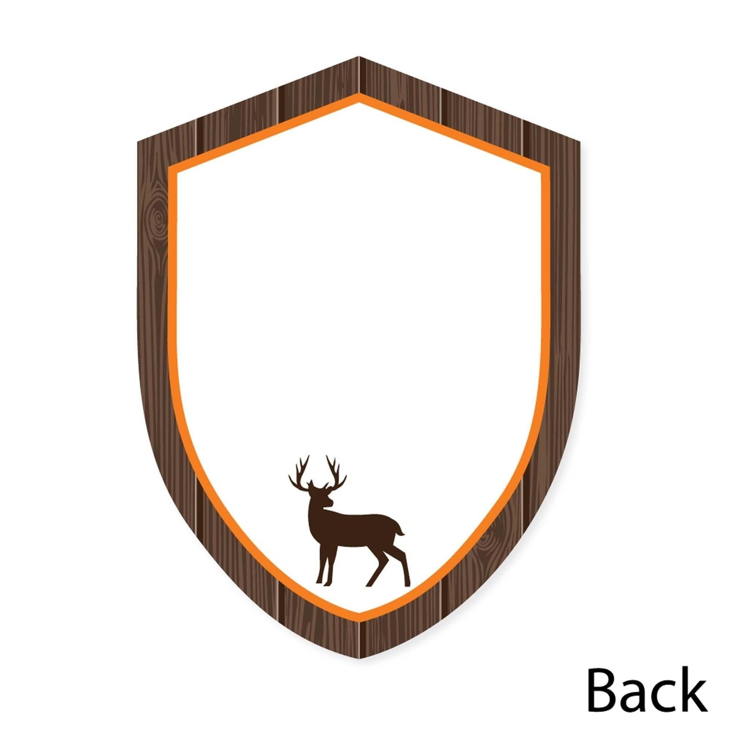 Gone Hunting - Shaped Thank You Cards - Deer Hunting Camo Party Thank You Note Cards with Envelopes - Set of 12