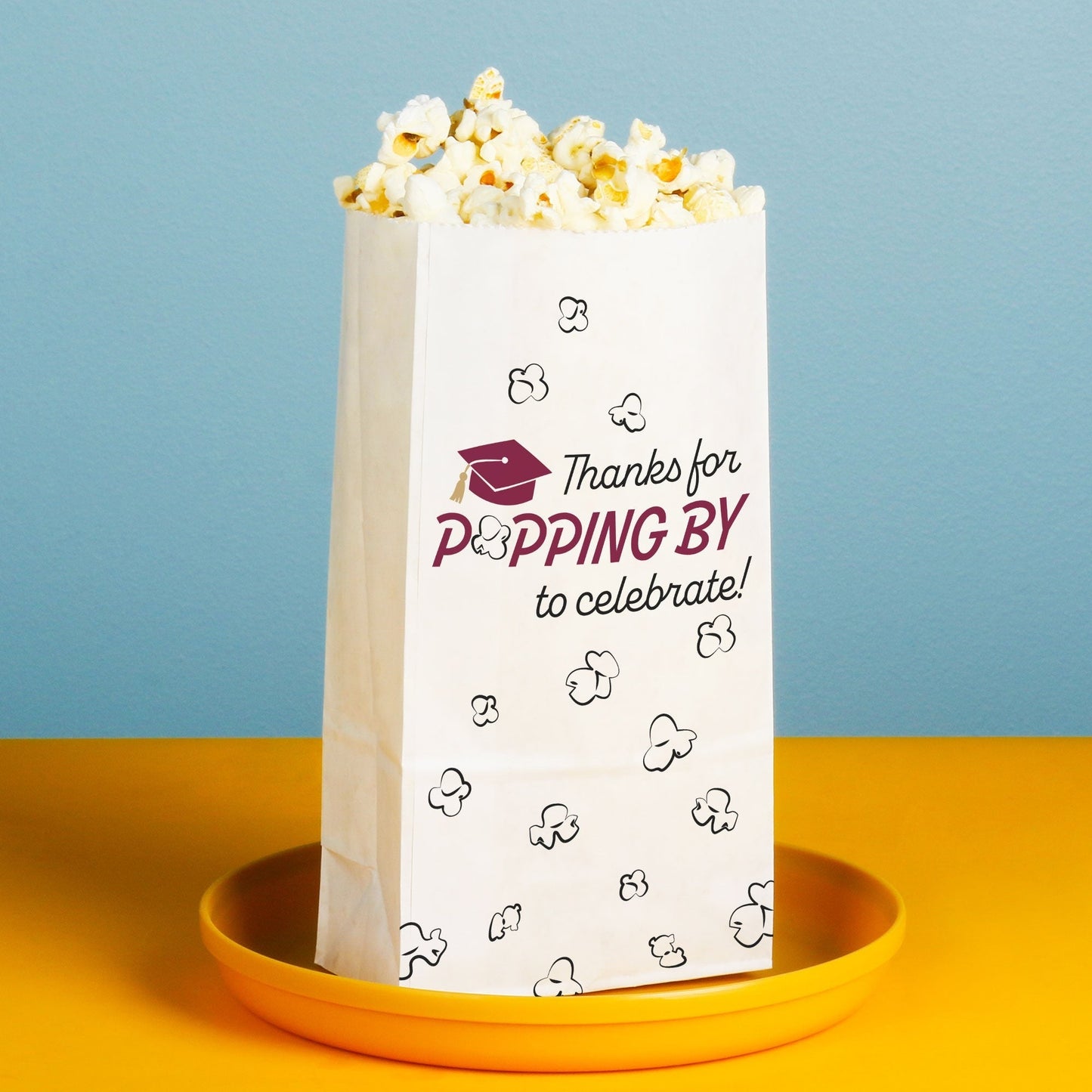 Popcorn Bags - Maroon Grad - 25 Ct