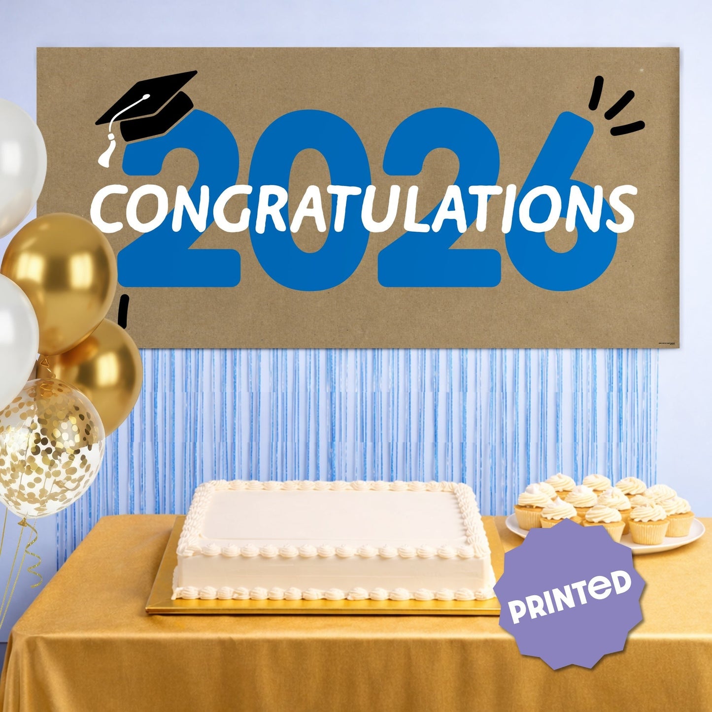 Blue 2026 Grad Kraft Banner