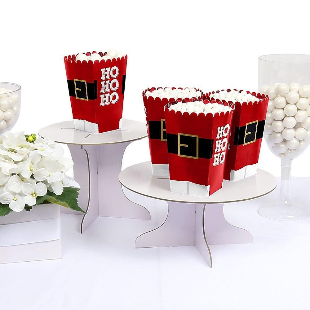 Jolly Santa Claus - Christmas Party Favor Popcorn Treat Boxes - Set of 12