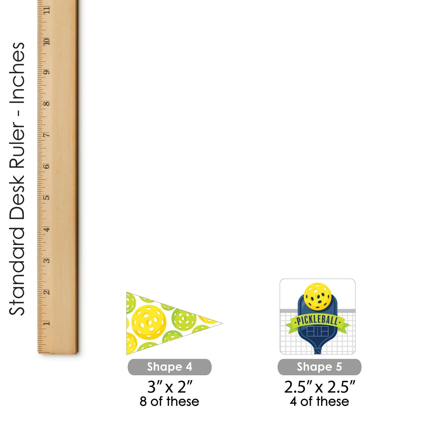 Let's Rally - Pickleball - Cupcake Decoration - Birthday or Retirement Party Cupcake Wrappers and Treat Picks Kit - Set of 24