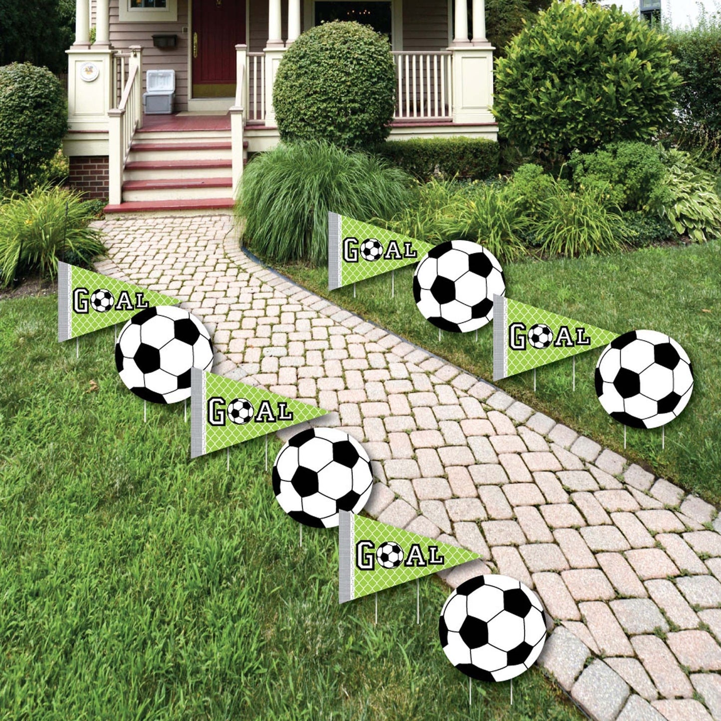 GOAAAL! - Soccer - Lawn Decorations - Outdoor Baby Shower or Birthday Party Yard Decorations - 10 Piece