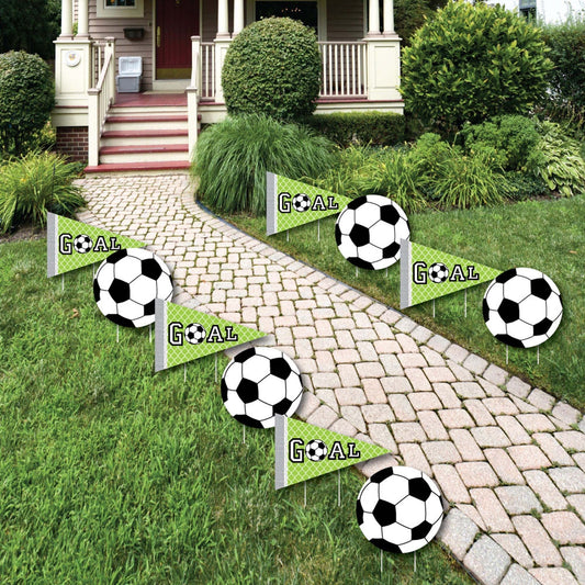 GOAAAL! - Soccer - Lawn Decorations - Outdoor Baby Shower or Birthday Party Yard Decorations - 10 Piece