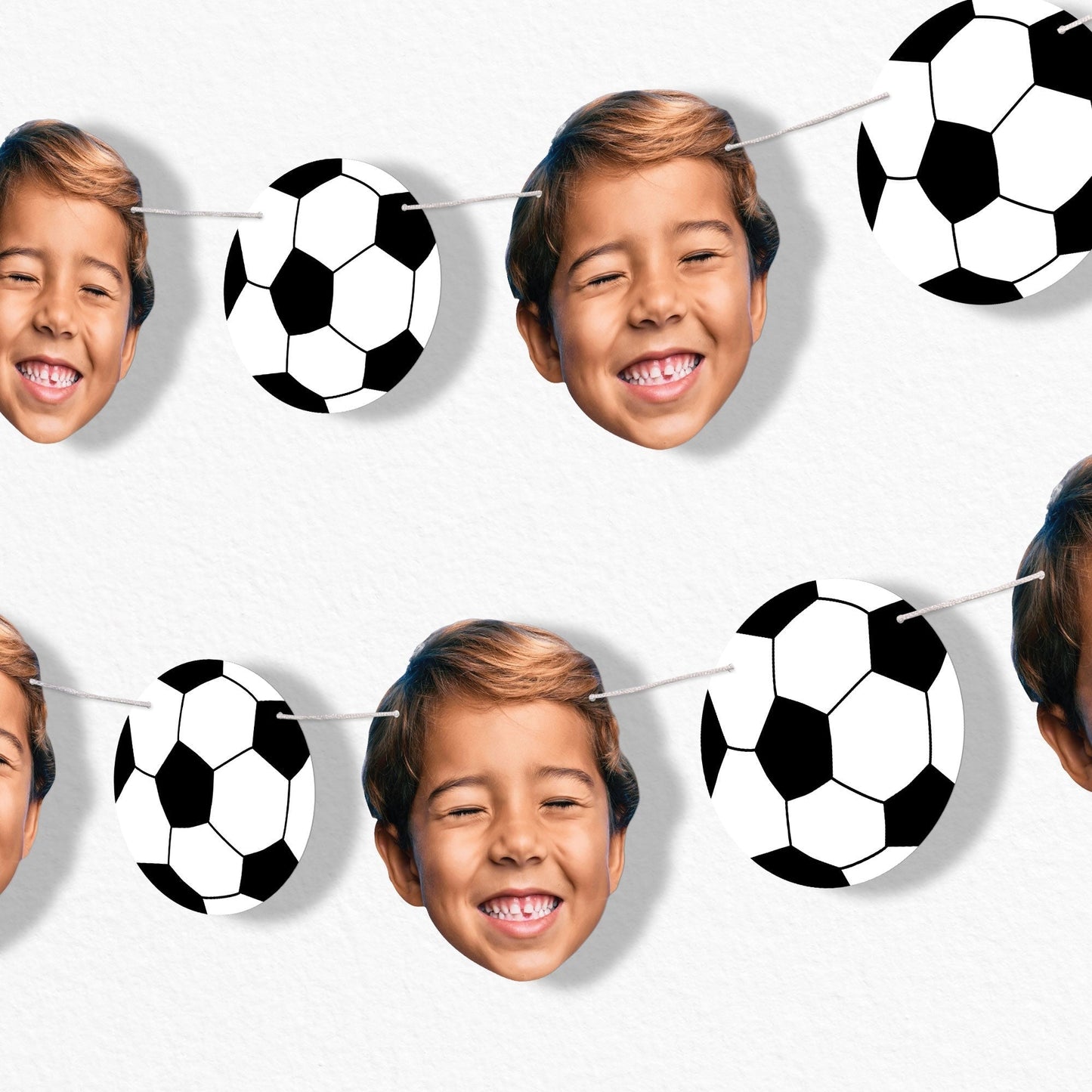 Custom Face Soccer Garland Banner