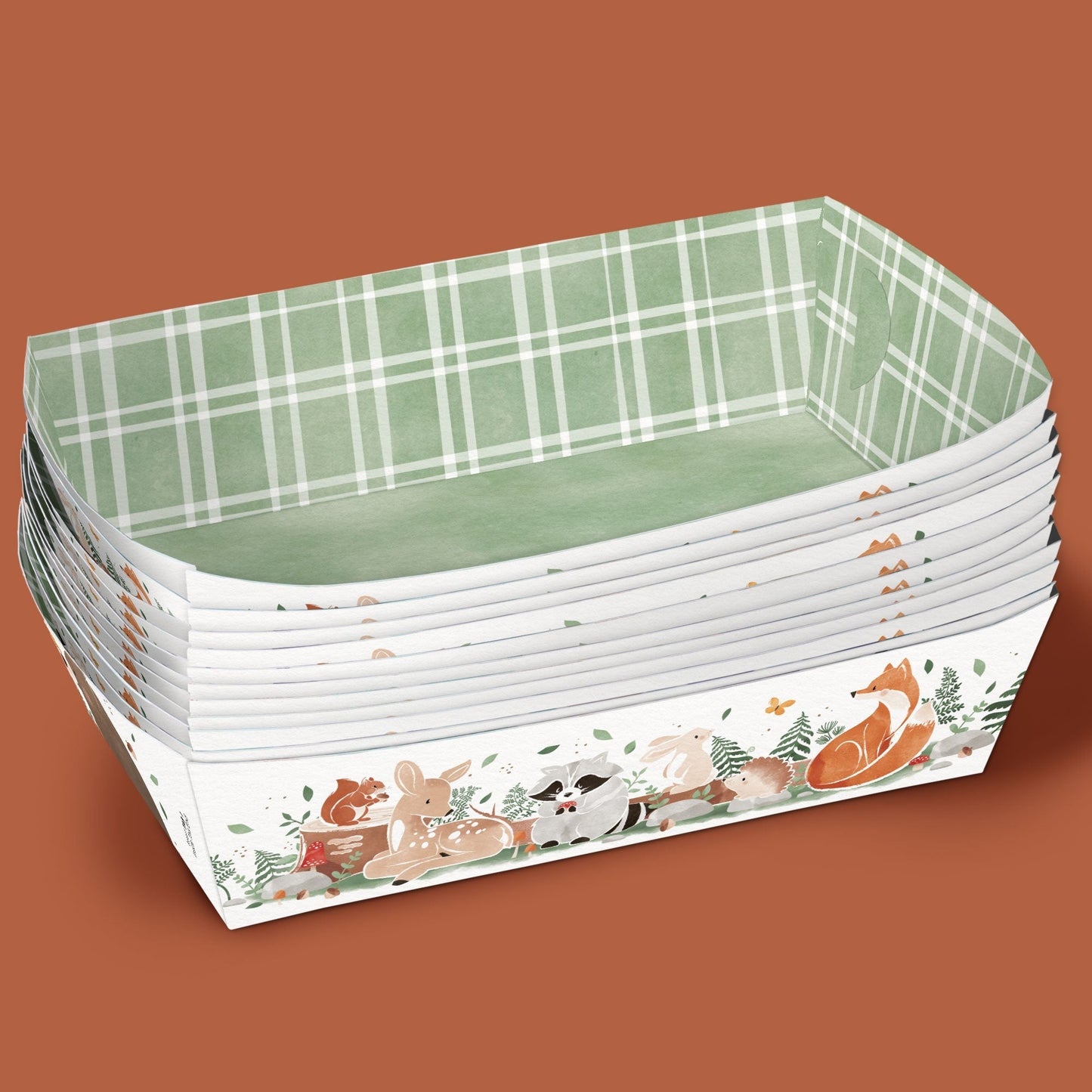 Woodland Animals Party Paper Food Trays