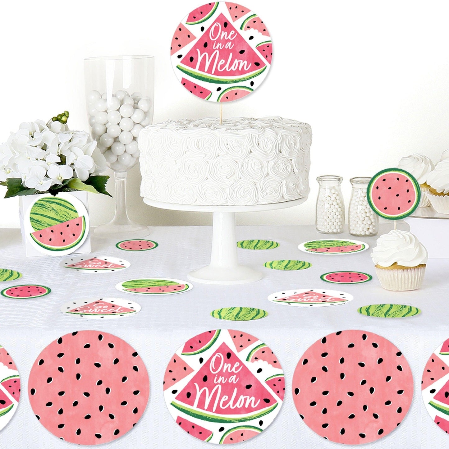 Sweet Watermelon - Fruit Party Giant Circle Confetti - Party Decorations - Large Confetti 27 Count